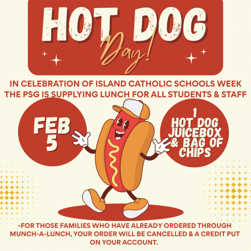 Red And Beige Playful Hot Dog Party Flyer